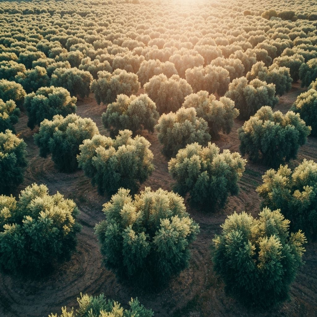 Champs d'oliviers algériens